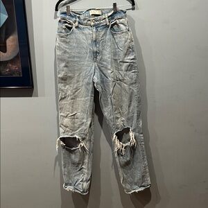 Abercrombie ‘90s straight ultra high rise jeans - curve love long